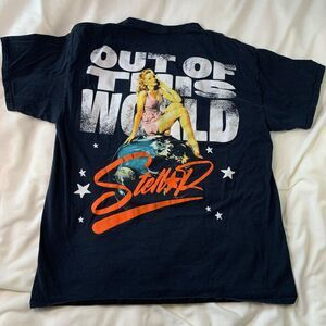 Stella D Out of this World Rockabilly Pinup Girl Star Graphic Tee T-shirt L